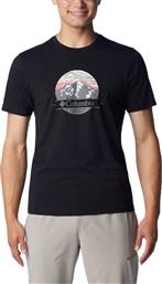 Columbia Path Lake Ανδρικό T-shirt Κοντομάνικο Μαύρο