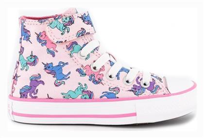 Converse Παιδικά Sneakers High Chuck Taylor All Star 1V Pink Foam / Pink / University Blue