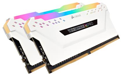 Corsair Vengeance RGB Pro White 32GB DDR4 με 2 Modules (2x16GB)