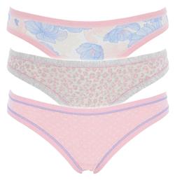 Cotonella Color Day Βαμβακερά Γυναικεία Brazil 3Pack Ροζ