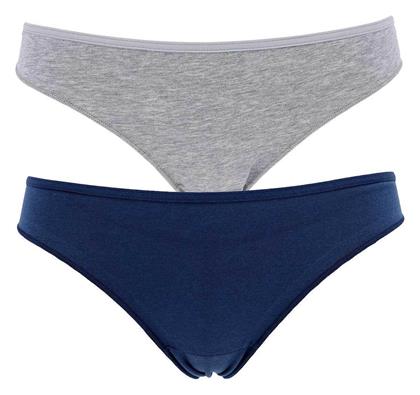 Cotonella Essentials Smart Γυναικεία Brazil 2Pack με Δαντέλα Grey/Navy