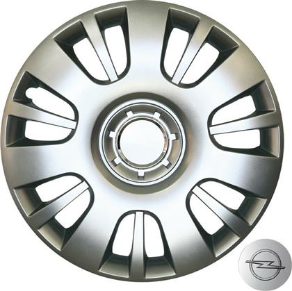 Croatia Cover Σετ Τάσια Αυτοκινήτου Opel Astra H/Zafira B με Σήμα Opel 4τμχ 16'' Ασημί