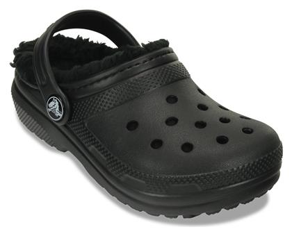 Crocs Ανατομικές Παιδικές Παντόφλες Μαύρες Classic Lined από το Favela