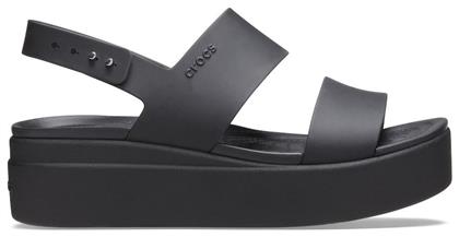 Crocs Brooklyn Low Καλοκαιρινές Γυναικείες Πλατφόρμες Μαύρες