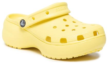 Crocs Classic Platform Clog Ανατομικά Σαμπό Κίτρινα από το MybrandShoes