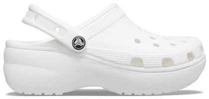 Crocs Classic Platform Clog Αντιολισθητικό Unisex Σαμπό Λευκό