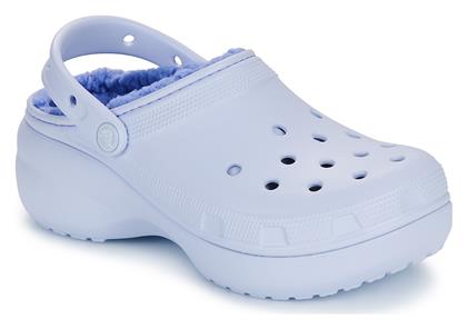 Crocs Classic Platform Lined Clog Σαμπό Μπλε