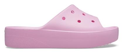 Crocs Classic Slides με Πλατφόρμα σε Ροζ Χρώμα