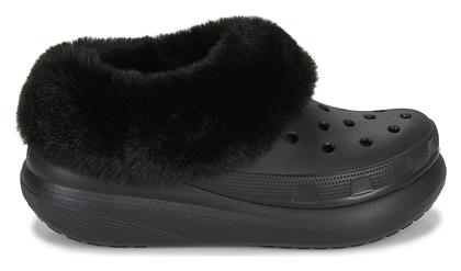 Crocs Furever Crush Κλειστές Παντόφλες με Γούνα Μαύρες από το SerafinoShoes