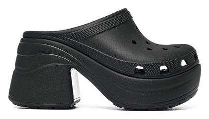 Crocs Mules με Χοντρό Ψηλό Τακούνι σε Μαύρο Χρώμα