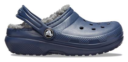 Crocs Παιδικές Παντόφλες Navy Μπλε Classic Lined