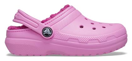 Crocs Παιδικές Παντόφλες Ροζ Classic Lined