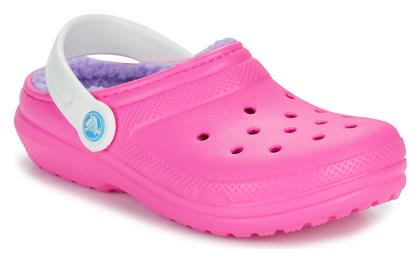 Crocs Παιδικές Παντόφλες Ροζ Classic Lined Clog