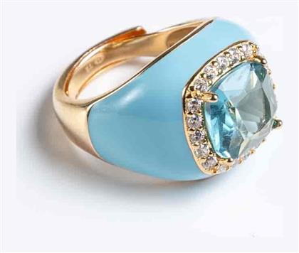 Cuoro Γυναικείο Δαχτυλίδι από Ασήμι Επιχρυσωμένο