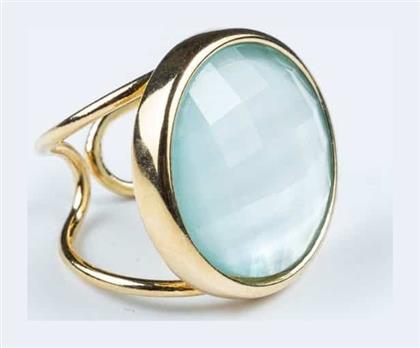 Cuoro Γυναικείο Δαχτυλίδι από Ατσάλι Επιχρυσωμένο