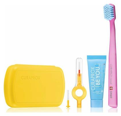 Curaprox Be You Travel Set Οδοντόβουρτσα Ultra Soft Κίτρινο
