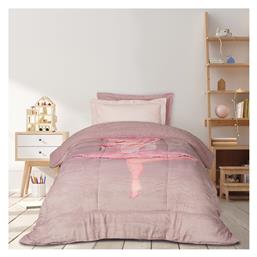 Das Home Παιδικό Κουβερτοπάπλωμα Μονό με Γέμιση Hollowfiber Nude, Pink 160x220εκ.