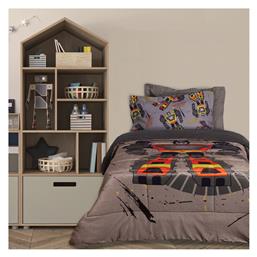 Das Home Παιδικό Κουβερτοπάπλωμα Μονό με Γέμιση Hollowfiber Robotime Grey 160x220εκ.