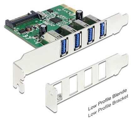 DeLock Κάρτα PCIe σε 4 θύρες USB 3.0 από το Public