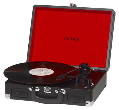 Denver VPL-120 Βαλιτσάκι Πικάπ με Προενίσχυση και Ενσωματωμένα Ηχεία Μαύρο