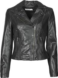 Δερμάτινο Μπουφάν Naf Naf CAMILLA Σύνθεση: Δέρμα & Σύνθεση επένδυσης: Viscose / Lyocell / Modal,Βισκόζη