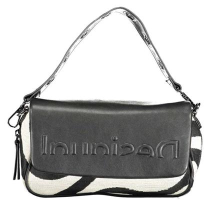 Desigual Γυναικεία Flap Bag 'Ωμου Μαύρη