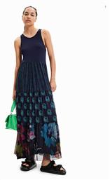 Desigual Maxi All Day Φόρεμα Αμάνικο Navy Μπλε