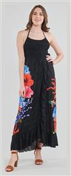 Desigual Maxi Καλοκαιρινό All Day Φόρεμα με Τιράντα Μαύρο