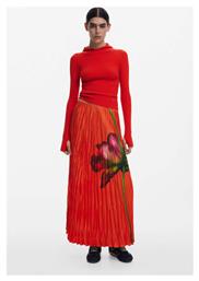 Desigual Πλισέ Ψηλόμεση Φούστα Floral Πολύχρωμη