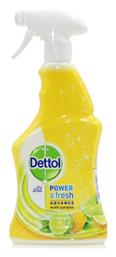 Dettol Power & Fresh Advance Καθαριστικό Spray Γενικής Χρήσης με Απολυμαντική Δράση Λεμόνι & Λάιμ 500ml