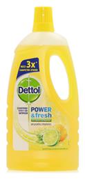 Dettol Power & Fresh Καθαριστικό Υγρό Πατώματος με Απολυμαντική Δράση Λεμόνι 1lt από το Pharm24