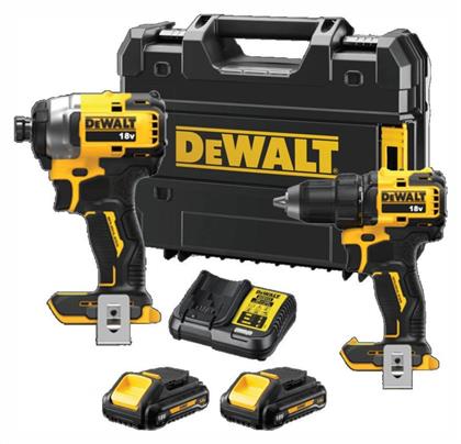 Dewalt 18V XR Brushless Σετ Κρουστικό Δραπανοκατσάβιδο & Παλμικό Κατσαβίδι 18V με 2 Μπαταρίες 3Ah και Θήκη από το e-shop