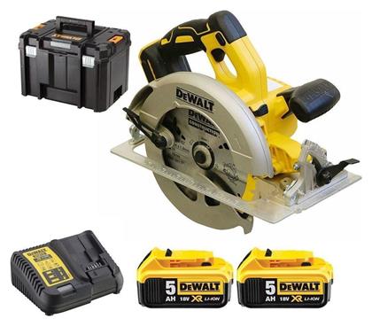 Dewalt Δισκοπρίονο 18V 2x5Ah με Σύστημα Αναρρόφησης