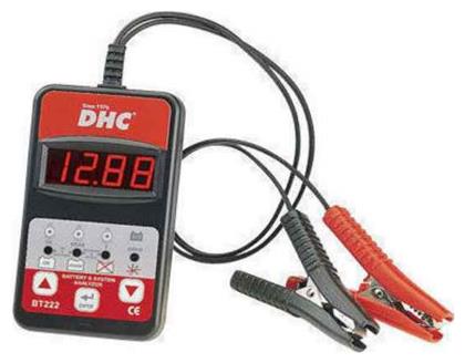 DHC BT222 Ψηφιακό Battery Tester με Κροκοδειλάκια