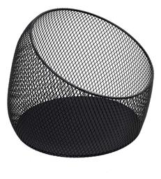 Διακοσμητικό Καλάθι Μεταλλικό με Χερούλια Μαύρο 28x28x22εκ. Espiel