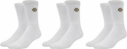 Dickies Valley Grove Unisex Μονόχρωμες Κάλτσες Λευκές 3Pack