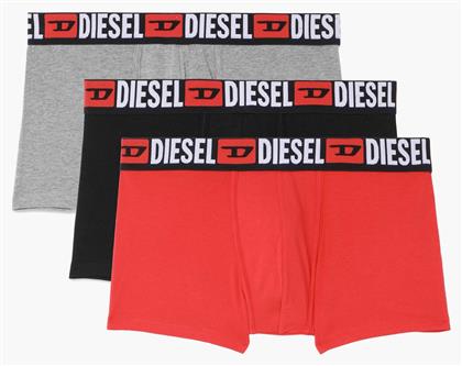 Diesel Ανδρικά Μποξεράκια 3Pack Μαύρο / Κόκκινο / Γκρι