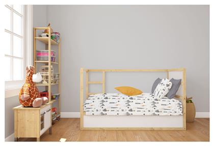 Dimcol Bebe Βρεφικό Σεντόνι Κούνιας Βαμβακερό με Λάστιχο Λευκό 70x140εκ.