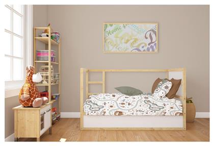 Dimcol Bebe Βρεφικό Σεντόνι Κούνιας Βαμβακερό με Λάστιχο Λευκό 70x140εκ.