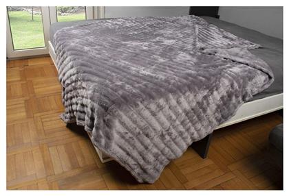 Dimcol Κουβέρτα Fleece Grey 160x220εκ.