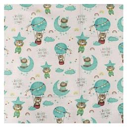 Dimcol Reach the Stars Βρεφικό Σεντόνι Λίκνου Βαμβακερό Πράσινο 80x110εκ.