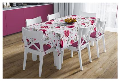 Dimcol Τραπεζομάντηλο Αλέκιαστο Pomegranate 458 White 140x180εκ.