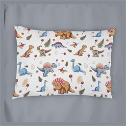 Dimcol Βρεφική Μαξιλαροθήκη από 100% Βαμβάκι White-blue 35x45εκ.