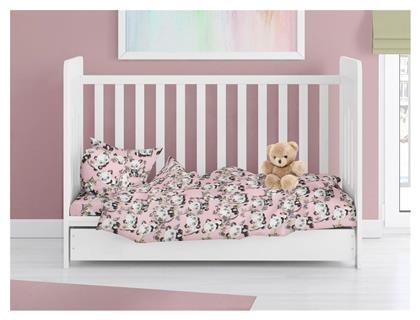 Dimcol Βρεφική Παπλωματοθήκη Bebe Panda Pink 120x160εκ.