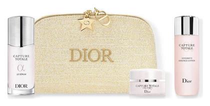 Dior Κρεμικό Σετ Δώρου Capture Totale Holiday Gift Set Youth-revealing Skincare Ritual Capture Totale Firming & Wrinkle-correcting Creme 15ml & Capture Totale Intensive Essence Lotion 50ml & Capture Totale Le Sérum 50ml