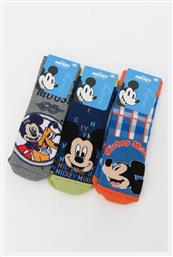 Disney Παιδικές Κάλτσες Αντιολισθητικές Mickey Mickey 3 Ζευγάρια
