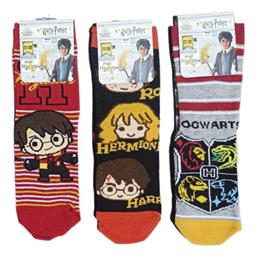 Disney Παιδικές Κάλτσες Μακριές Harry Potter Πολύχρωμες 3 Ζευγάρια