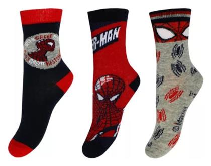 Disney Παιδικές Κάλτσες Spiderman Πολύχρωμες 3 Ζευγάρια