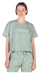 District75 Γυναικείο Crop T-shirt Γαλάζιο