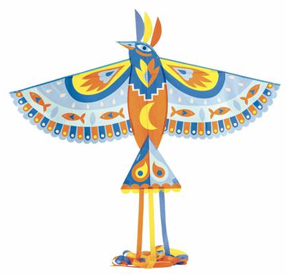 Djeco Maxi Bird Χαρταετός Υφασμάτινος με Ουρά 85x125εκ